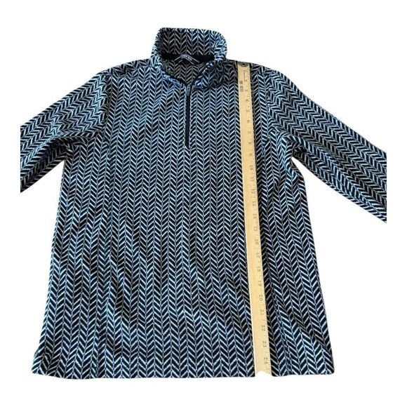 Lands End pullover Sz S outerwear quarter zip long sleeve boxy essential layer - Picture 8 of 9